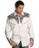 Scully Men's Pewter-Tone Embroidered Retro Long Sleeve Western Shirt - Big & Tall, Pewter, hi-res