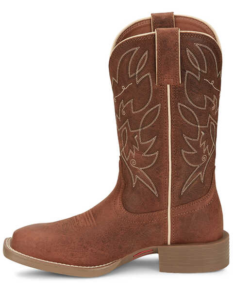 Image #3 - Justin Women's Halter Western Boots - Broad Square Toe , Cognac, hi-res