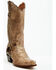 Image #1 - Dan Post Women's Faux Python Tall Western Boots - Snip Toe , Honey, hi-res