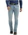 Image #2 - Wrangler Retro Men's 42MWx 20X Light Wash Bootcut Stretch Denim Jeans, Light Wash, hi-res