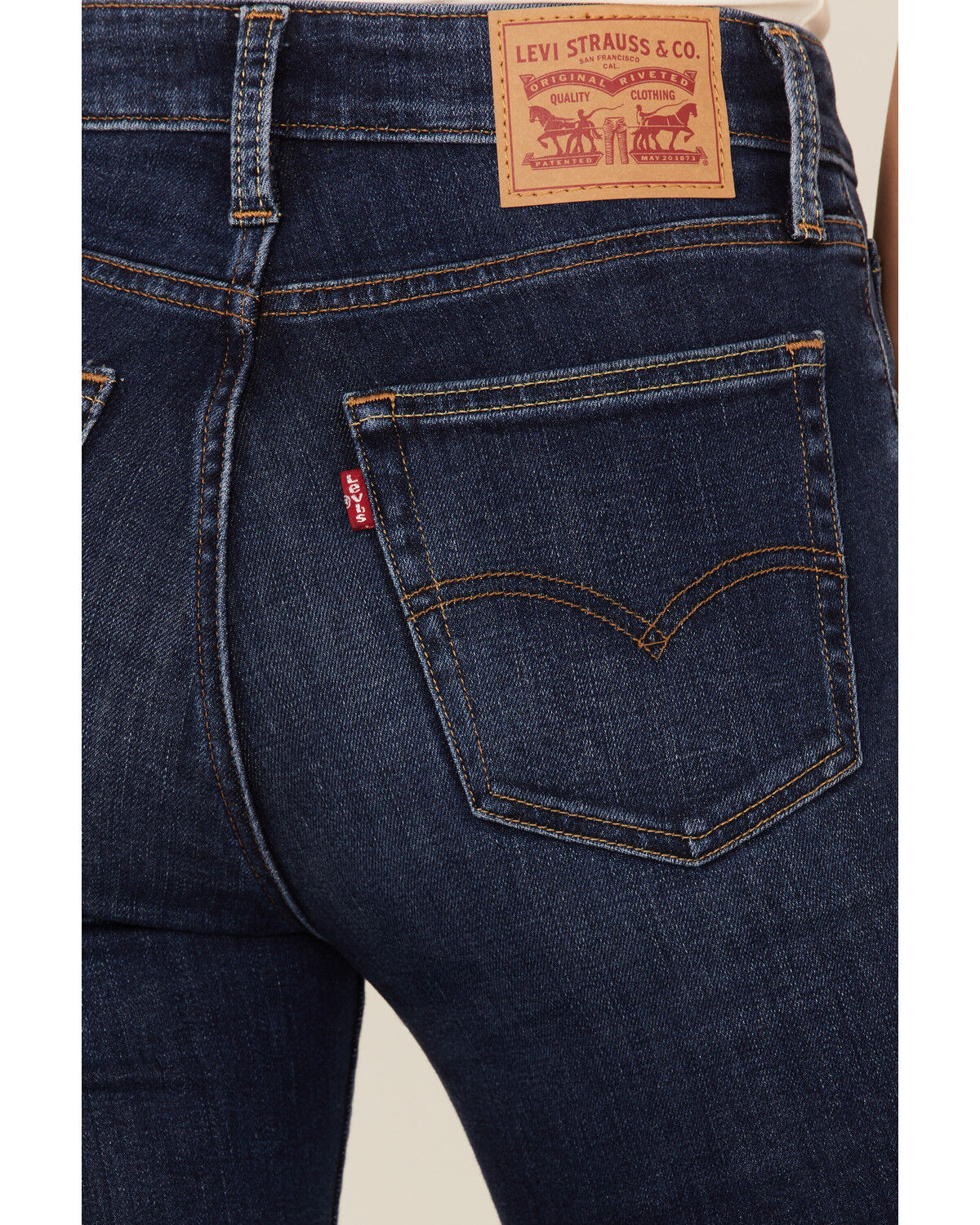 Image #4 - Levi's Women's 726 Dark Wash High-Rise Flare Jeans, Blue, hi-res