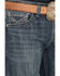 Image #2 - Rock & Roll Denim Men's Dark Vintage Wash Bootcut Jeans, Dark Wash, hi-res