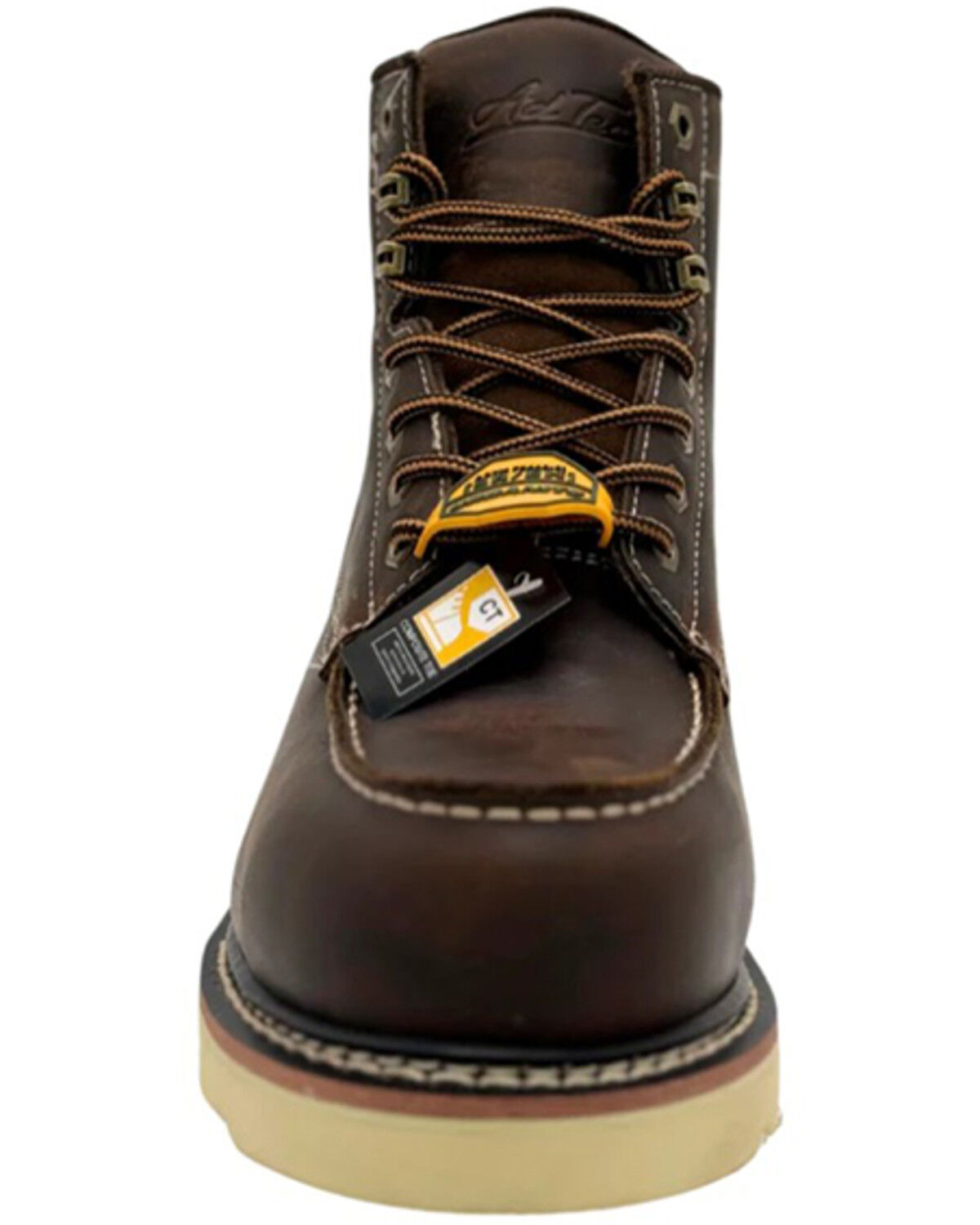Image #3 - AdTec Men's 6" Rancho Moc Work Boots - Soft Toe, Dark Brown, hi-res