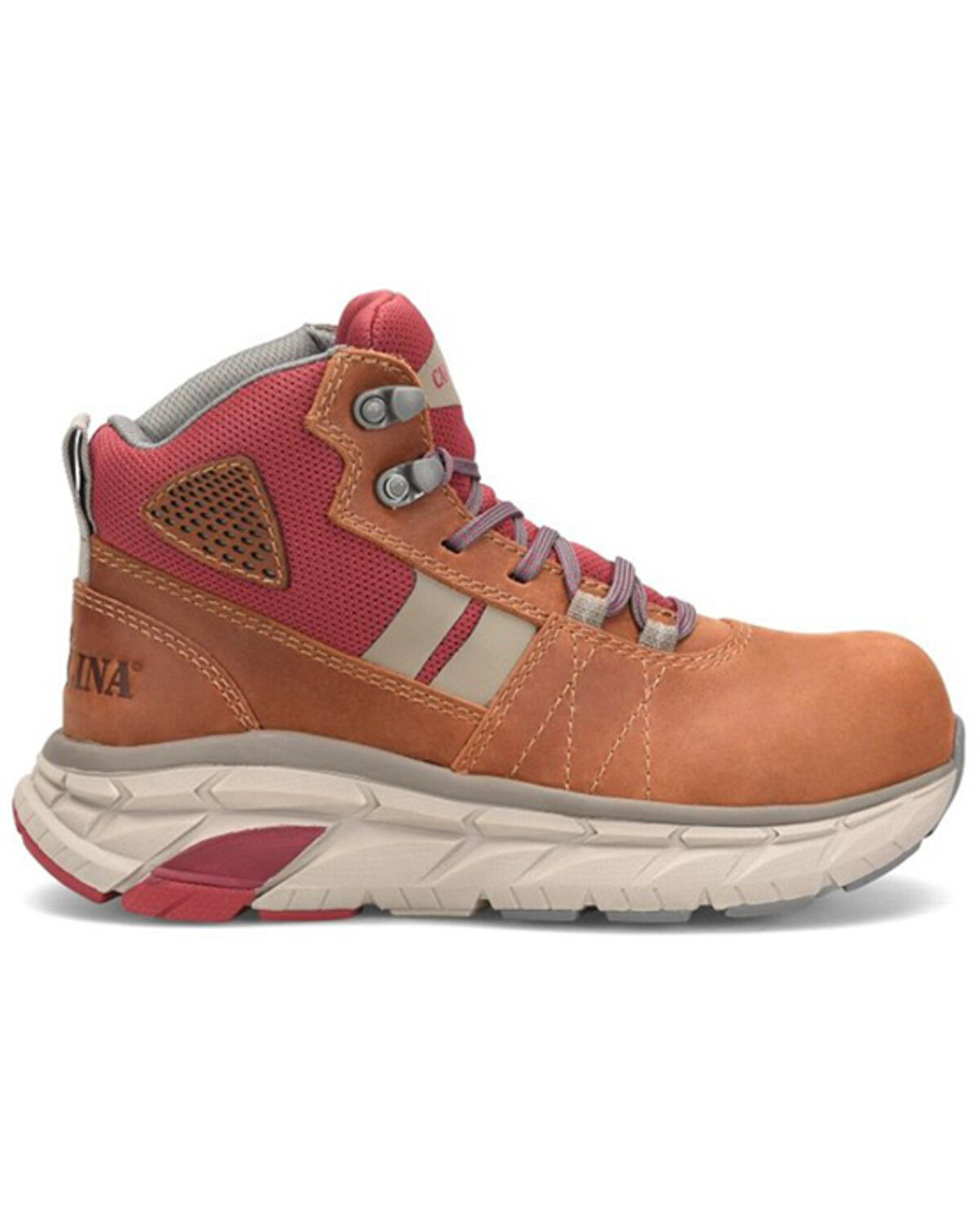 Image #2 - Carolina Women's Azalea Hi-Top Athletic Work Shoes - Composite Toe, Brown, hi-res