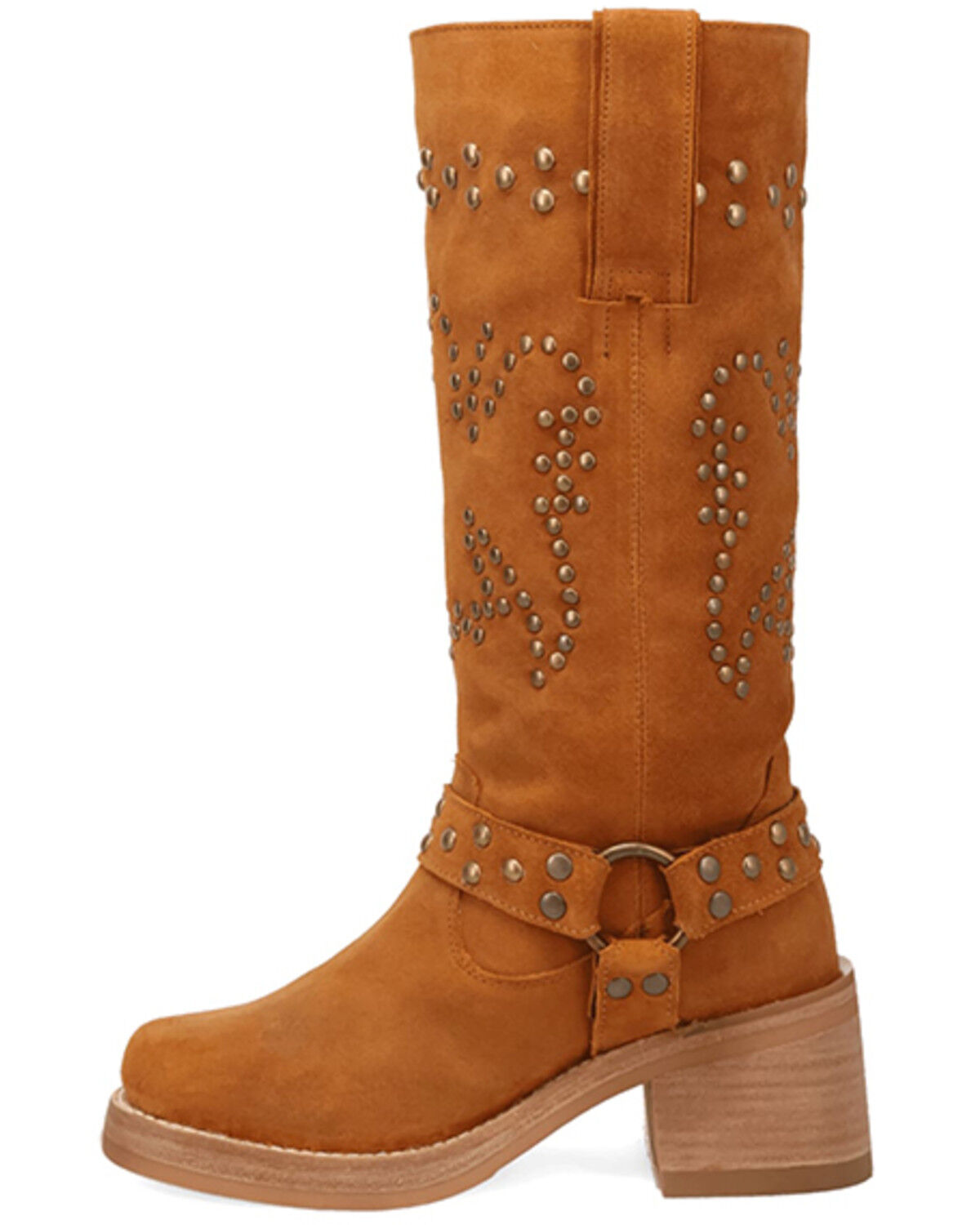 Image #3 - Dingo Women's Troubadour Studded Tall Fashion Boots - Round Toe, Tan, hi-res