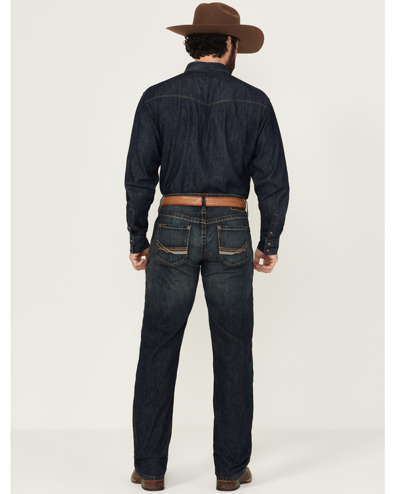 Image #3 - Ariat Men's M2 Dusty Road Dark Wash Relaxed Bootcut Jeans, Denim, hi-res
