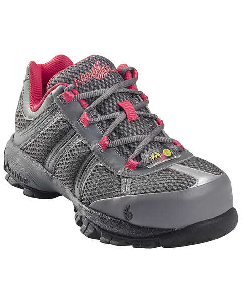 Image #1 - Nautilus Women's ESD Athletic Work Shoes - Steel Toe, Grey, hi-res
