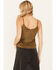 Image #4 - Shyanne Women's Crochet Lace Faux Suede Cami Top, Forest Green, hi-res
