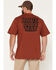 Image #1 - Hawx Men's Solid Graphic Short Sleeve Pocket Work T-Shirt, Dark Orange, hi-res