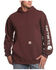 Image #1 - Carhartt Men's Loose Fit Midweight Logo Sleeve Graphic Hooded Sweatshirt - Big & Tall, Wine, hi-res