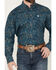 Image #3 - Cinch Men's Paisley Print Long Sleeve Button-Down Western Shirt, Blue, hi-res