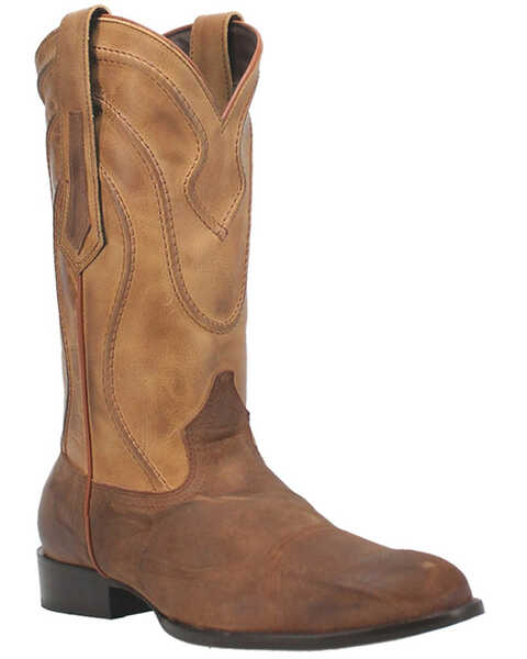 Image #1 - Dingo Men's Whiskey River Two Tone Western Boots - Round Toe, Off White, hi-res
