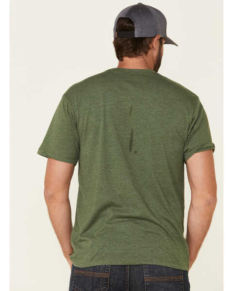 HOOey Men's Olive Spring Branch Graphic T-Shirt , Olive, hi-res