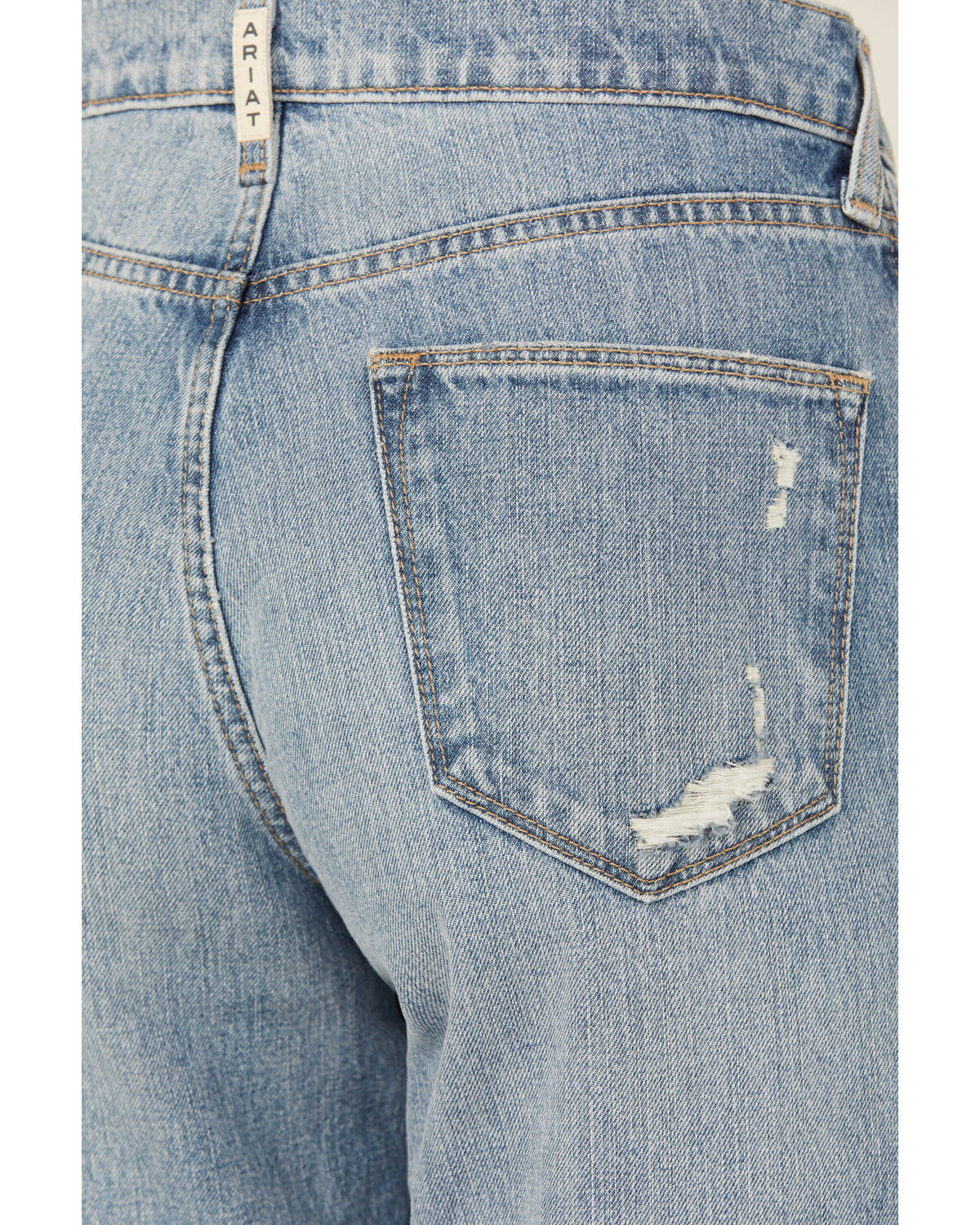 Image #4 - Ariat Women's Dominca Medium Wash Rodeo Quincy High Rise Tomboy Relaxed Straight Jeans, Medium Wash, hi-res