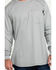 Image #4 - Hawx Men's FR Pocket Long Sleeve Work T-Shirt - Tall, Silver, hi-res