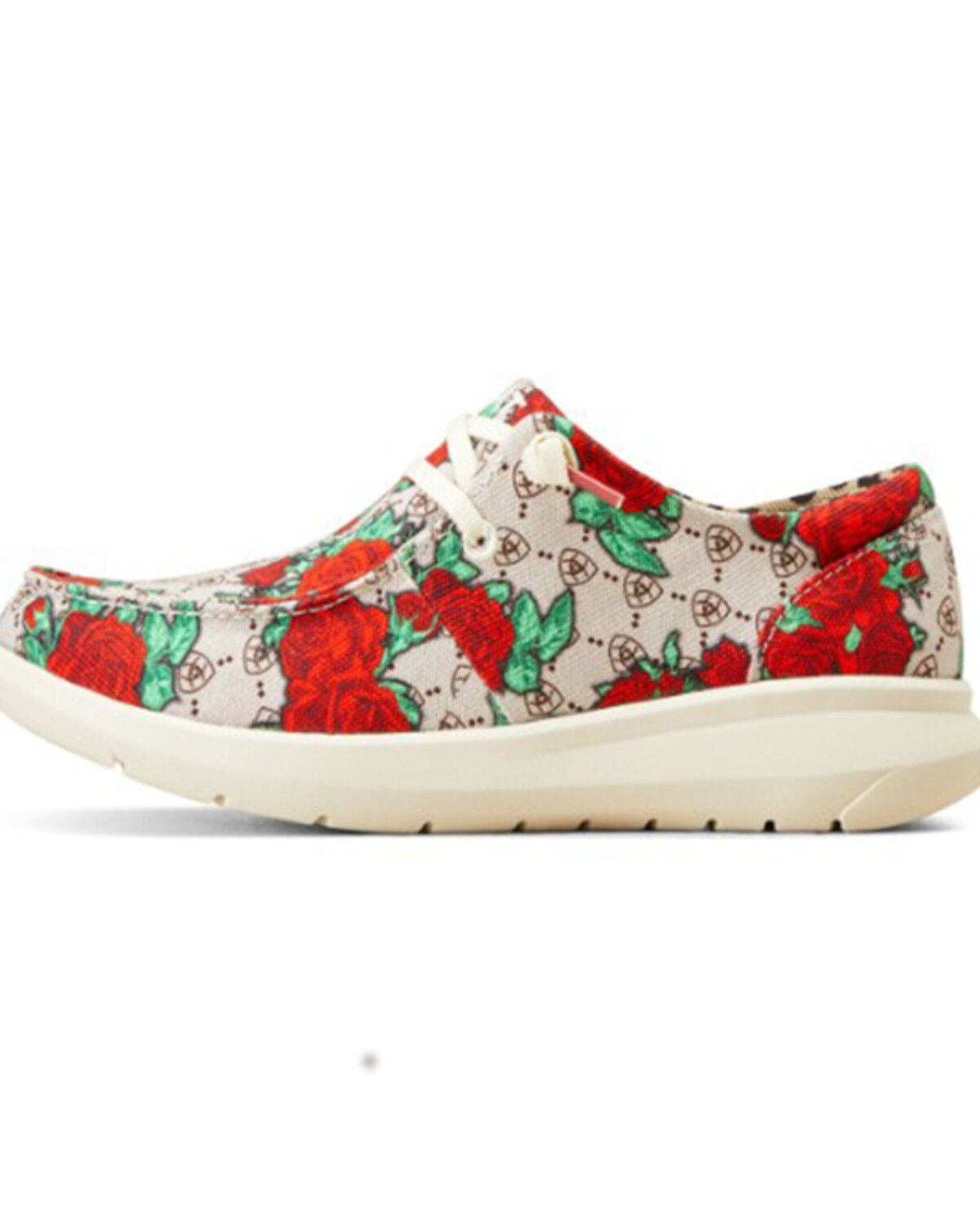 Image #2 - Ariat Women's Hilo Rose Logo Print Casual Shoes - Moc Toe, Brown, hi-res