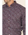 Cody James Core Men's Branched Out Small Floral Print Long Sleeve Western Shirt , Burgundy, hi-res