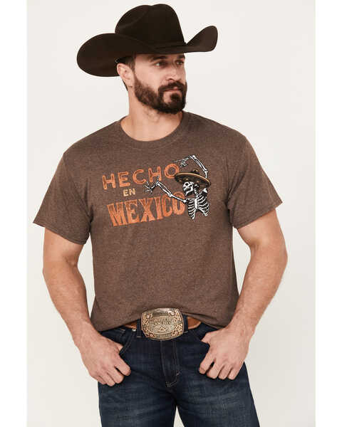 Image #1 - Moonshine Spirit Men's Hecho En Mexico Short Sleeve Graphic T-Shirt, Brown, hi-res