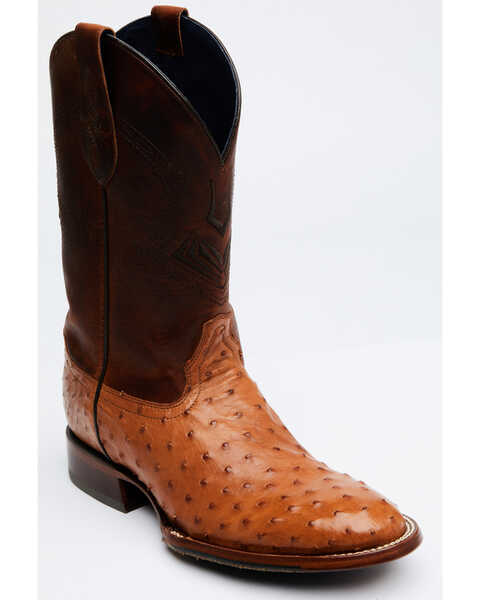 Cody James Men's Cognac Exotic Full-Quill Ostrich Western Boots - Round Toe, Cognac, hi-res