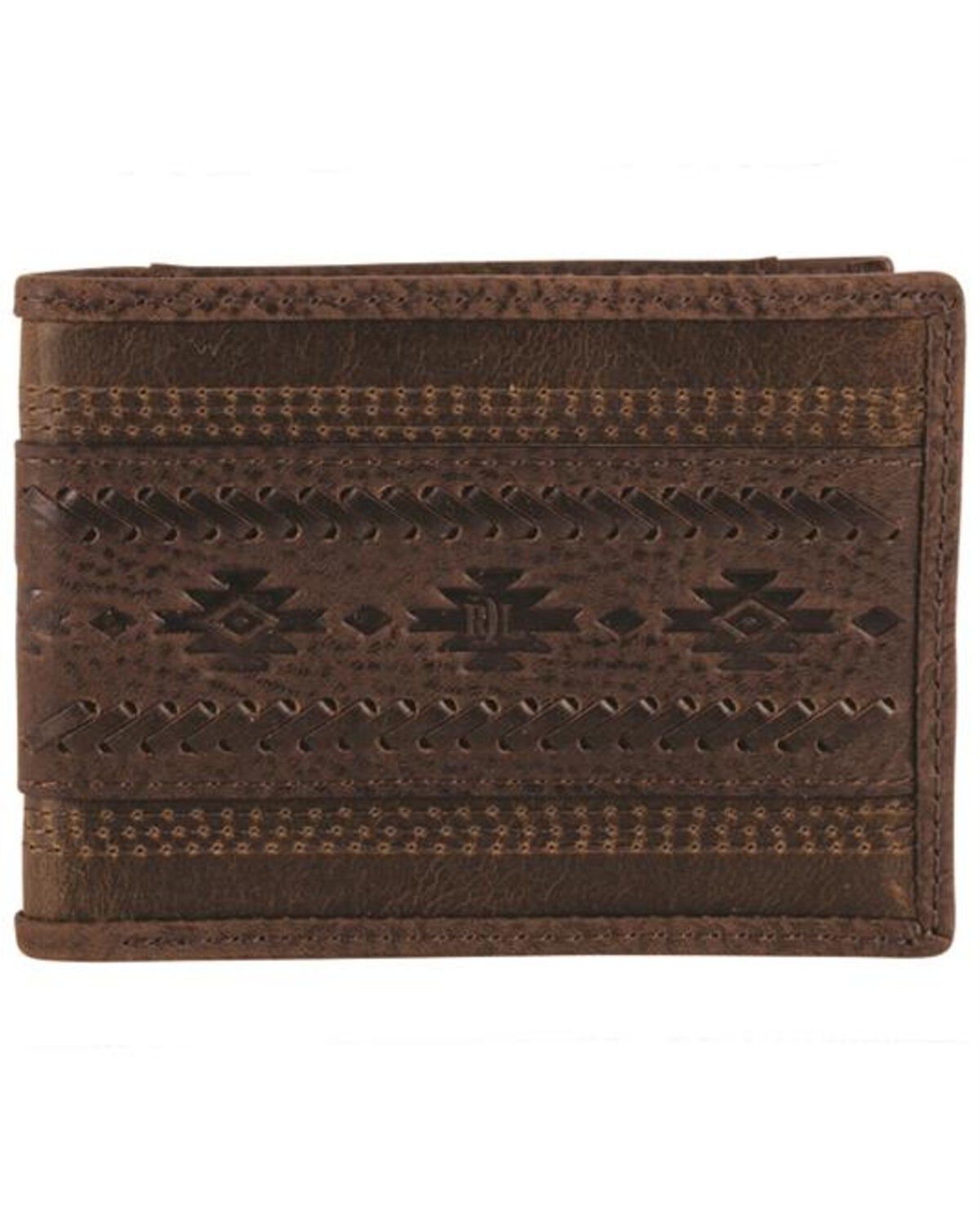 Image #1 - Red Dirt Hat Co Men's Embossed Bifold Wallet, Brown, hi-res