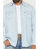 Image #3 - Levi's Men's Light Wash Classic Western Standard Long Sleeve Pearl Snap Western Shirt, Light Wash, hi-res