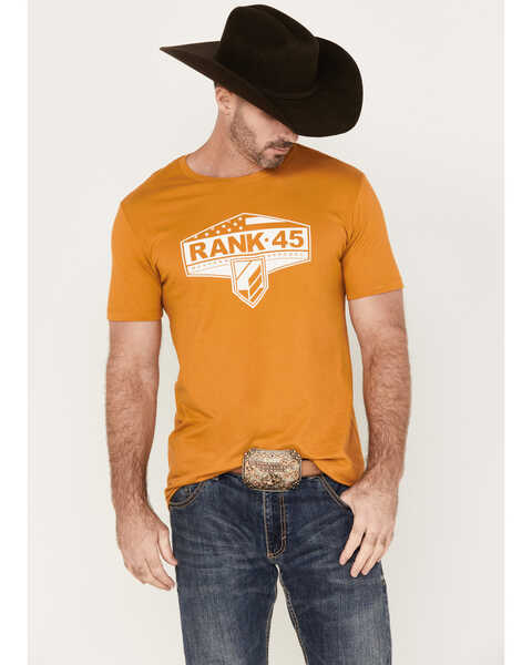 RANK 45® Men's Classic Short Sleeve Graphic T-Shirt, Gold, hi-res