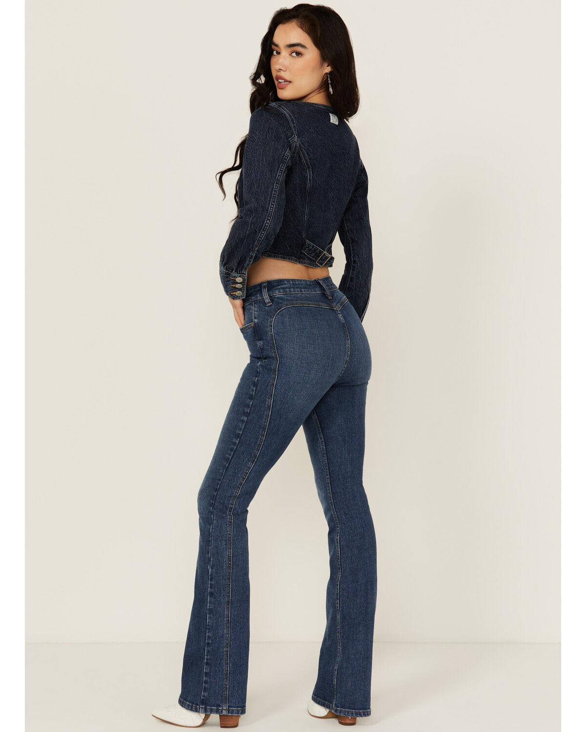 Image #1 - Shyanne Women's Celeste High Rise Bootcut Stretch Denim Jeans, Medium Wash, hi-res