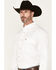 Ariat Men's Solid Twill Long Sleeve Western Woven Shirt, White, hi-res