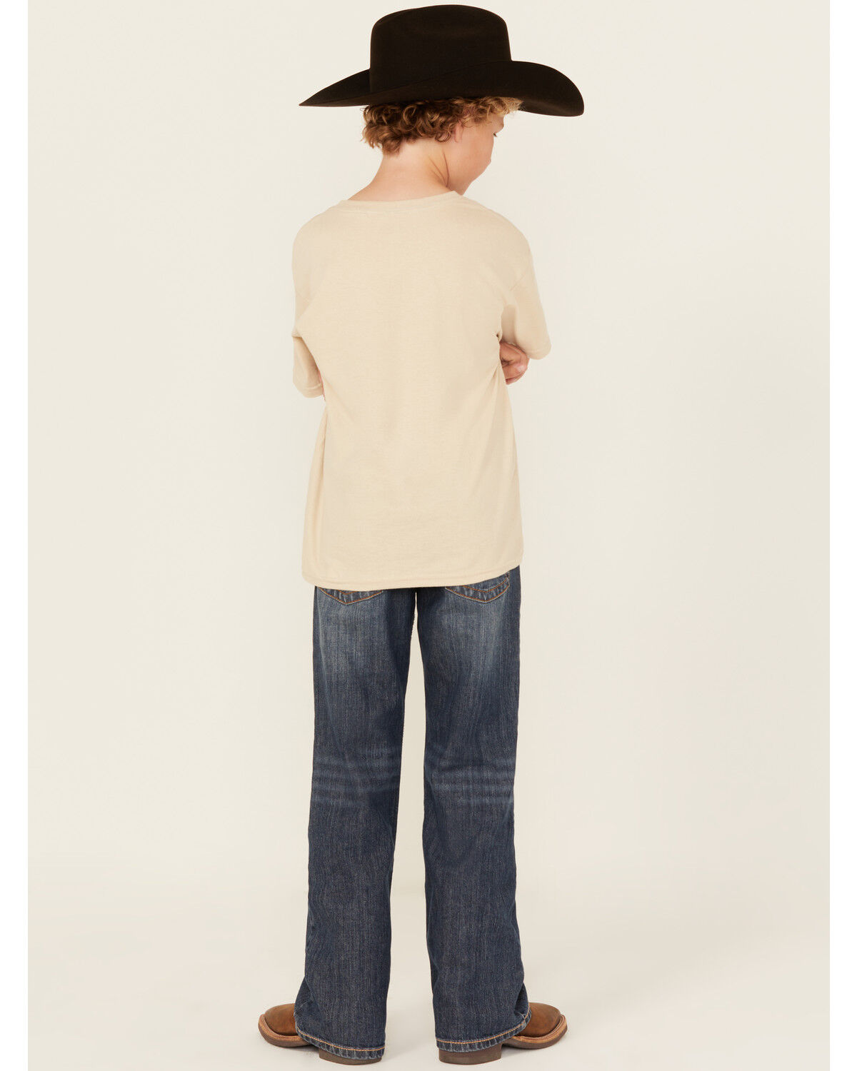 Image #3 - Cody James Boys' Wolfstooth Relaxed Bootcut Stretch Denim Jeans, Medium Wash, hi-res