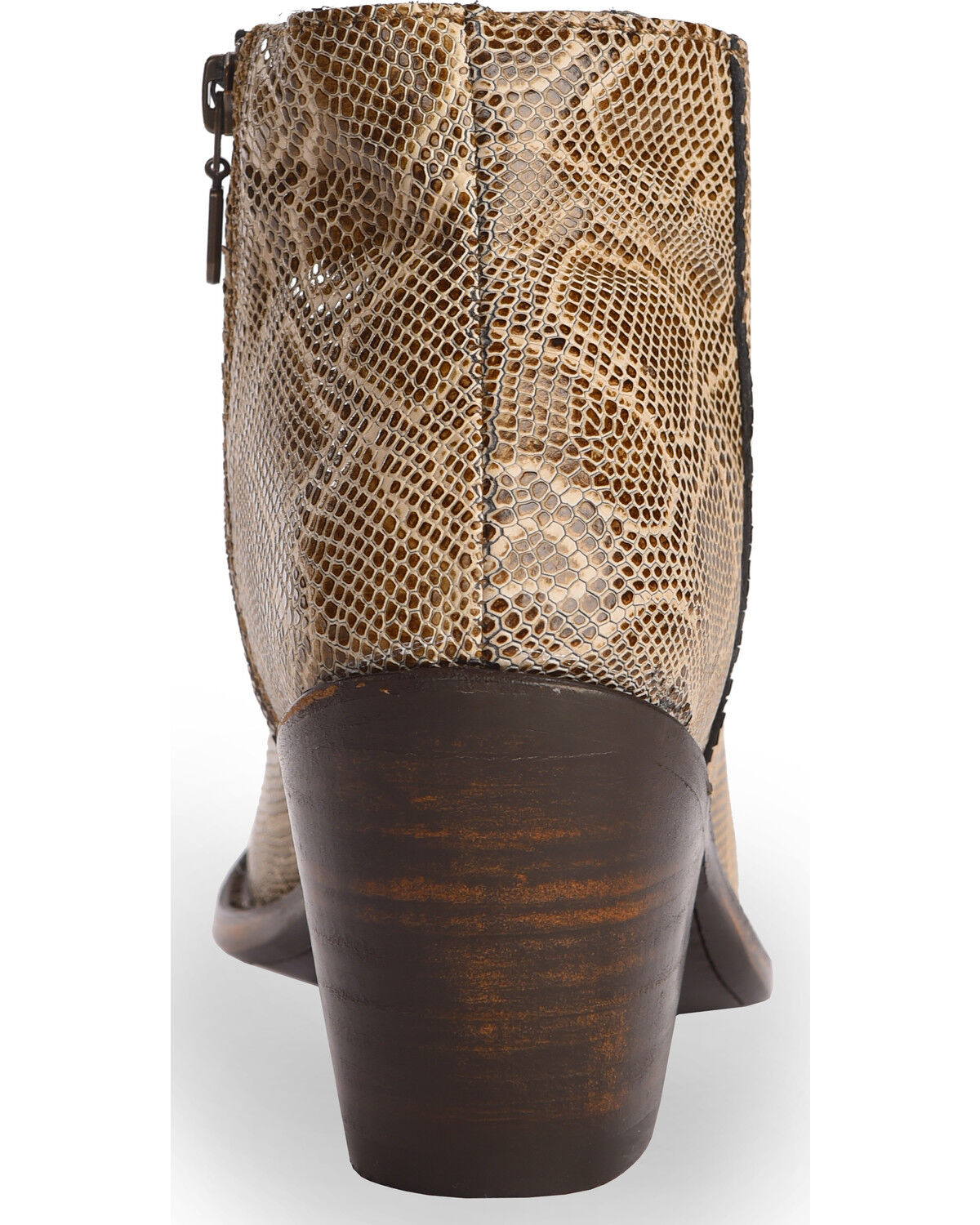 Image #7 - Liberty Black Women's Breton Snake Print Booties - Round Toe, Beige/khaki, hi-res