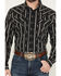 Image #3 - Cody James Men's Range Rover Ready Striped Long Sleeve Snap Western Shirt, Black, hi-res