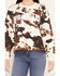 Image #3 - Wrangler Women's Cow Print Crew Neck Sweatshirt, Cream, hi-res