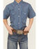 Image #3 - Ely Walker Boys' Striped Short Sleeve Pearl Snap Western Shirt, Navy, hi-res