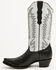 Image #3 - Circle G Women's Embroidered Triad Western Boots - Snip Toe, Black/white, hi-res