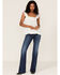 Image #2 - Band of the Free Women's Echo Ruffle Babydoll Top, White, hi-res