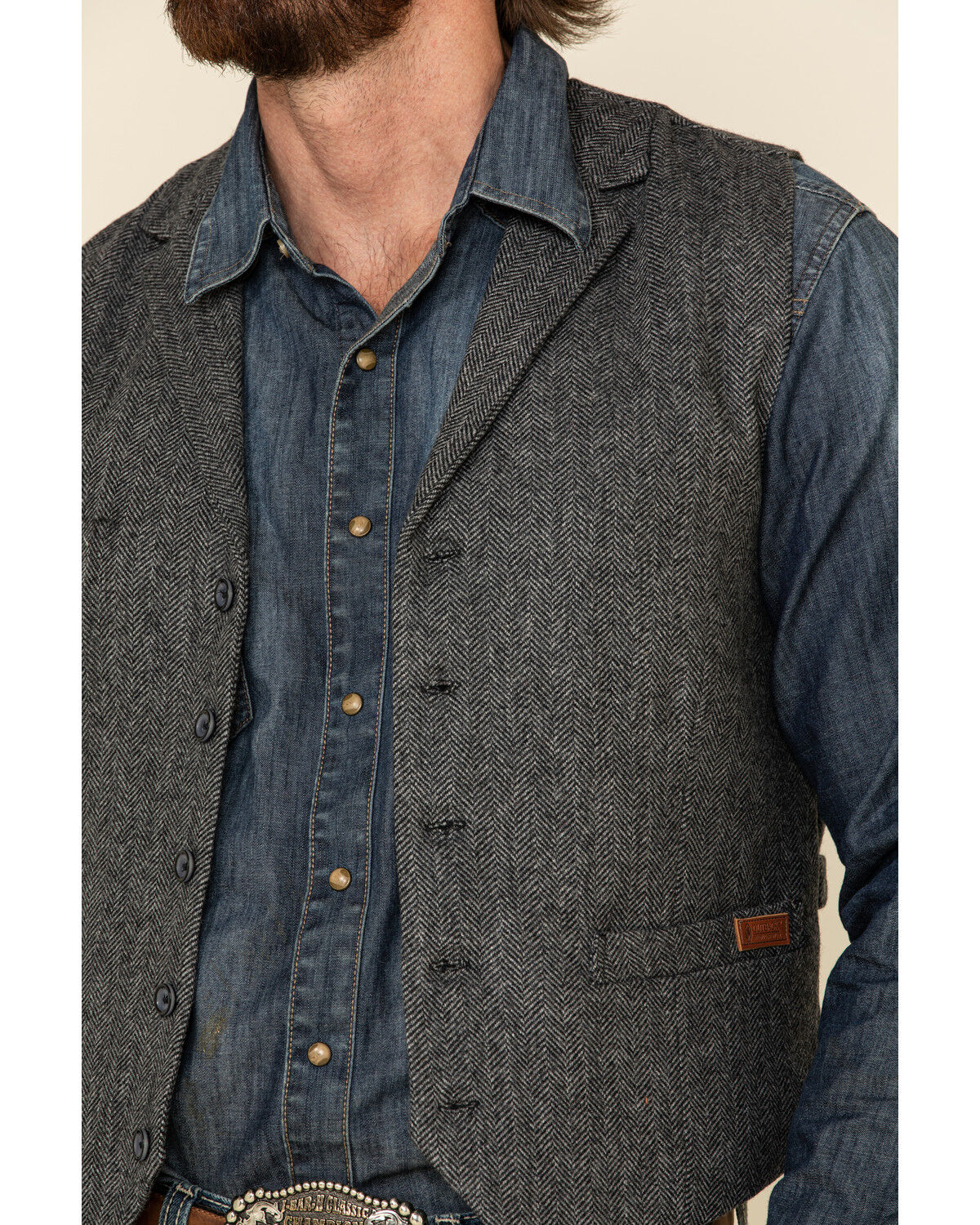 Image #4 - Outback Trading Co. Men's Jessie Vest, Charcoal, hi-res