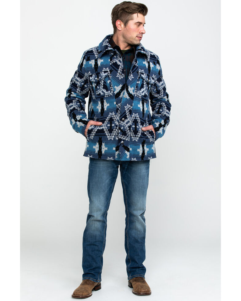 Powder River Outfitters Men's Aztec Wool Jacquard Jacket Country