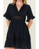 Image #3 - Wishlist Women's Solid Lace Trim Mini Dress, Navy, hi-res