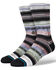 Image #1 - Stance Men's Reykir Geo Stripe Crew Socks, Taupe, hi-res