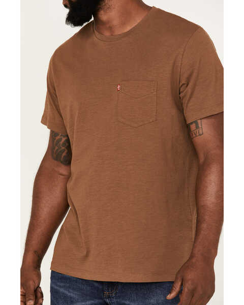 Image #3 - Levi's Men's Classic Pocket T-Shirt, Brown, hi-res