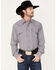 Image #1 - Cinch Men's Modern Fit Small Plaid Snap Western Shirt, Blue, hi-res