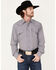 Image #1 - Cinch Men's Modern Fit Small Plaid Snap Western Shirt , Blue, hi-res