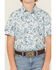 Image #2 - Cody James Boys' Frontier Threads Paisley Print Short Sleeve Snap Western Shirt, White, hi-res