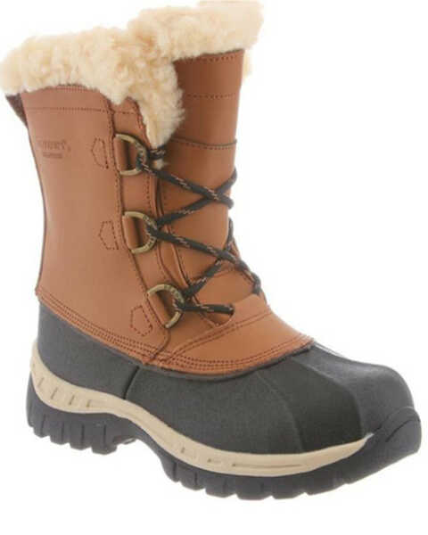 Bearpaw Girls' Kelly Waterproof Boots - Round Toe , Brown, hi-res