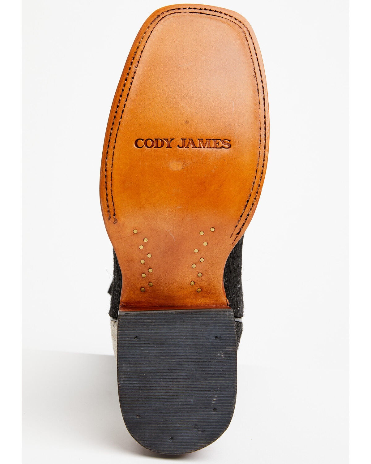 Image #7 - Cody James Men's Badlands Cowhide Western Boots - Broad Square Toe, Black, hi-res