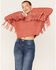 Image #1 - Wild Moss Women's Fringe Sweater, Rust Copper, hi-res