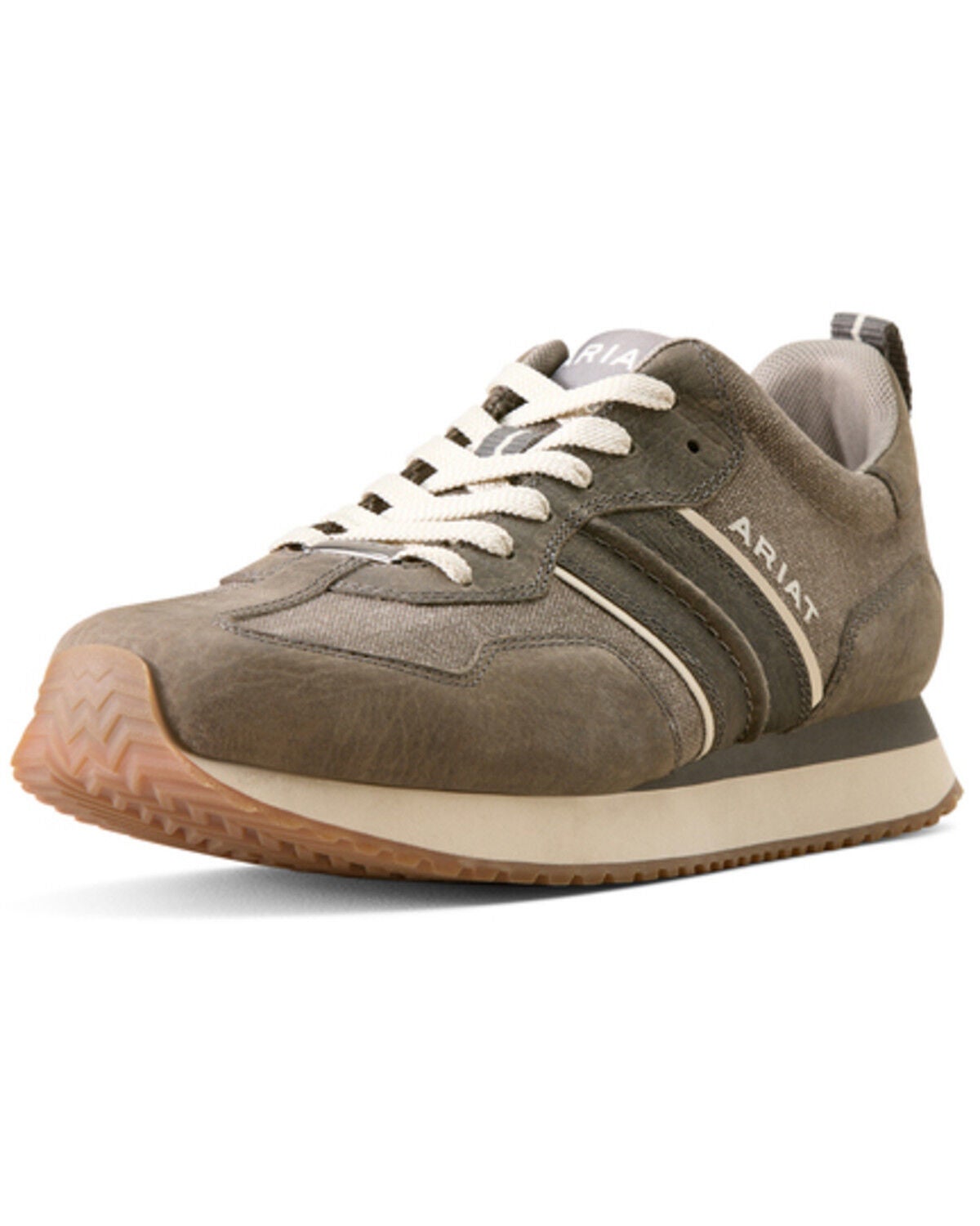 Ariat Men's Ranch Runner Hippopotamus Print Casual Shoes - Round Toe, Grey, hi-res