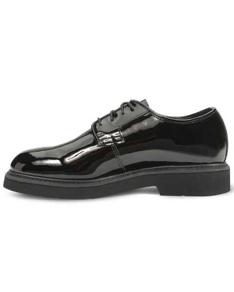 Image #3 - Rocky Men's High Gloss Dress Leather Oxford Dress Duty Shoes - Round Toe, Black, hi-res