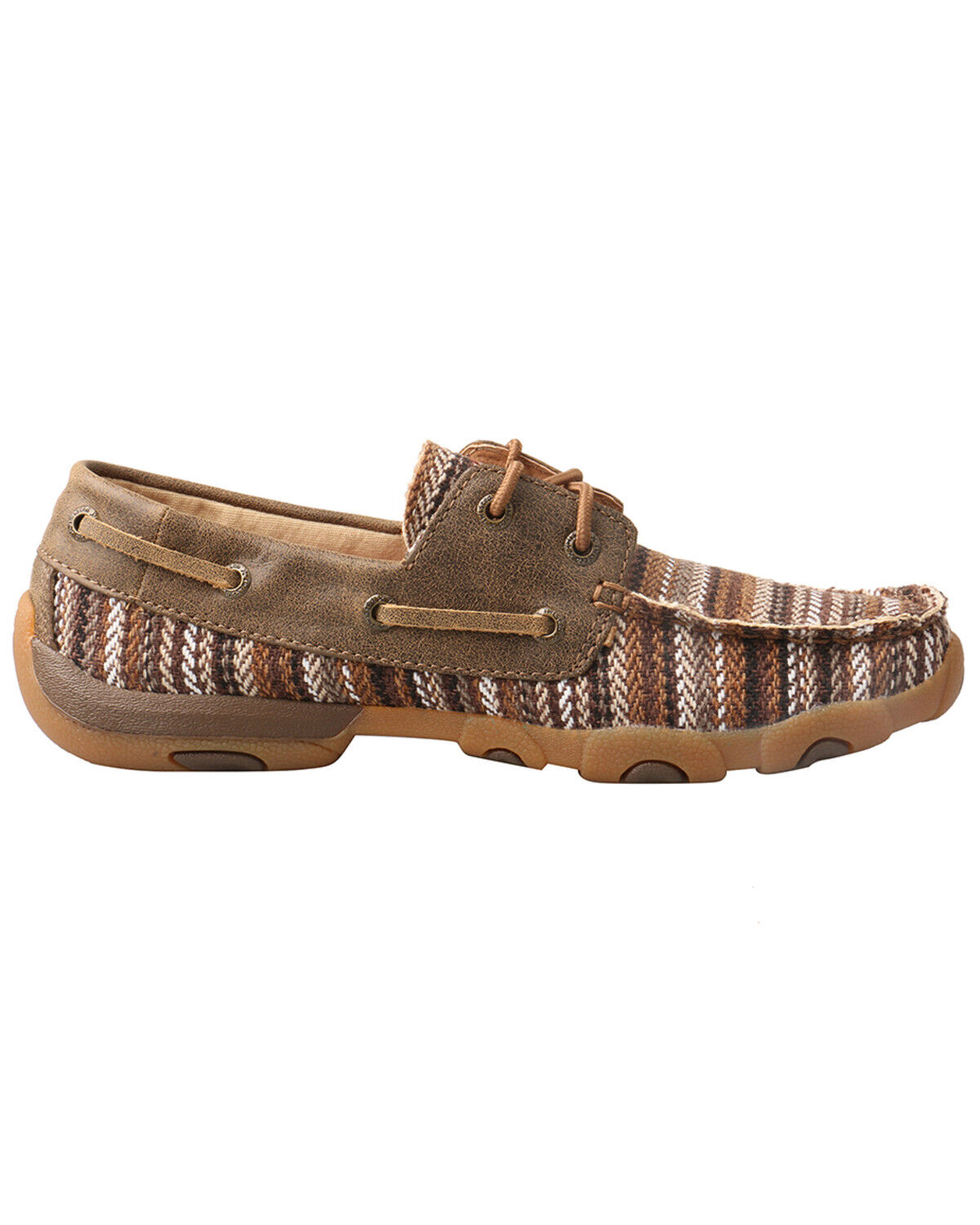 Image #2 - Twisted X Women's Boat Shoe Driving Mocs, Brown, hi-res