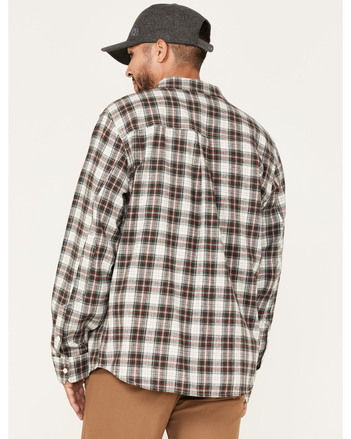 Image #4 - Brothers and Sons Men's Everyday Plaid Long Sleeve Button Down Western Flannel Shirt, Sand, hi-res